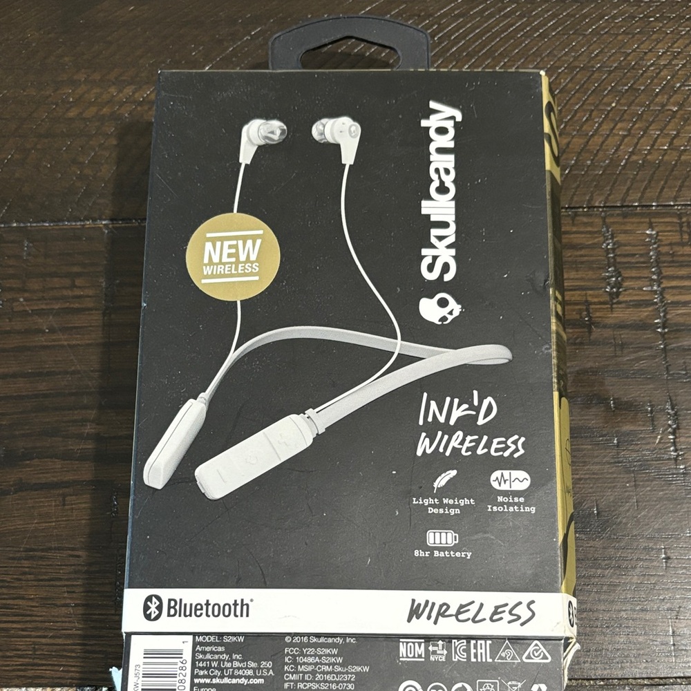 Skullcandy Ink'd Wireless Bluetooth Earbuds - White